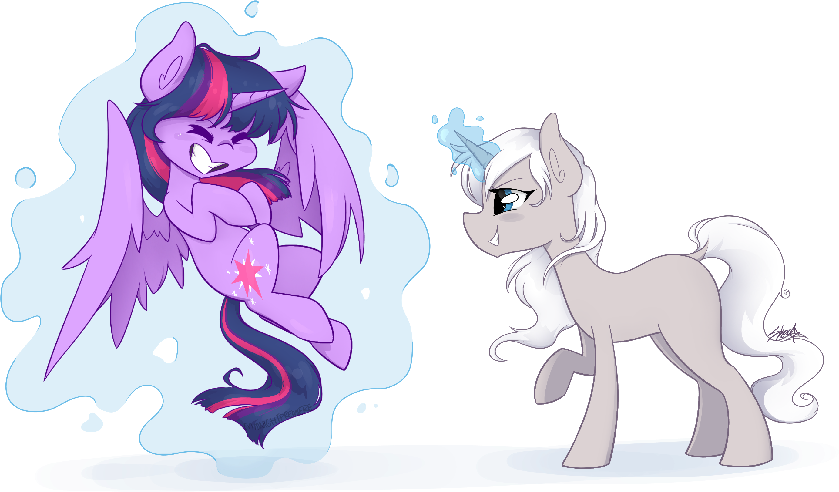 Midnightpremiere, Flying, Levitation Spell, Magic, - Winged Unicorn (2966x1821), Png Download