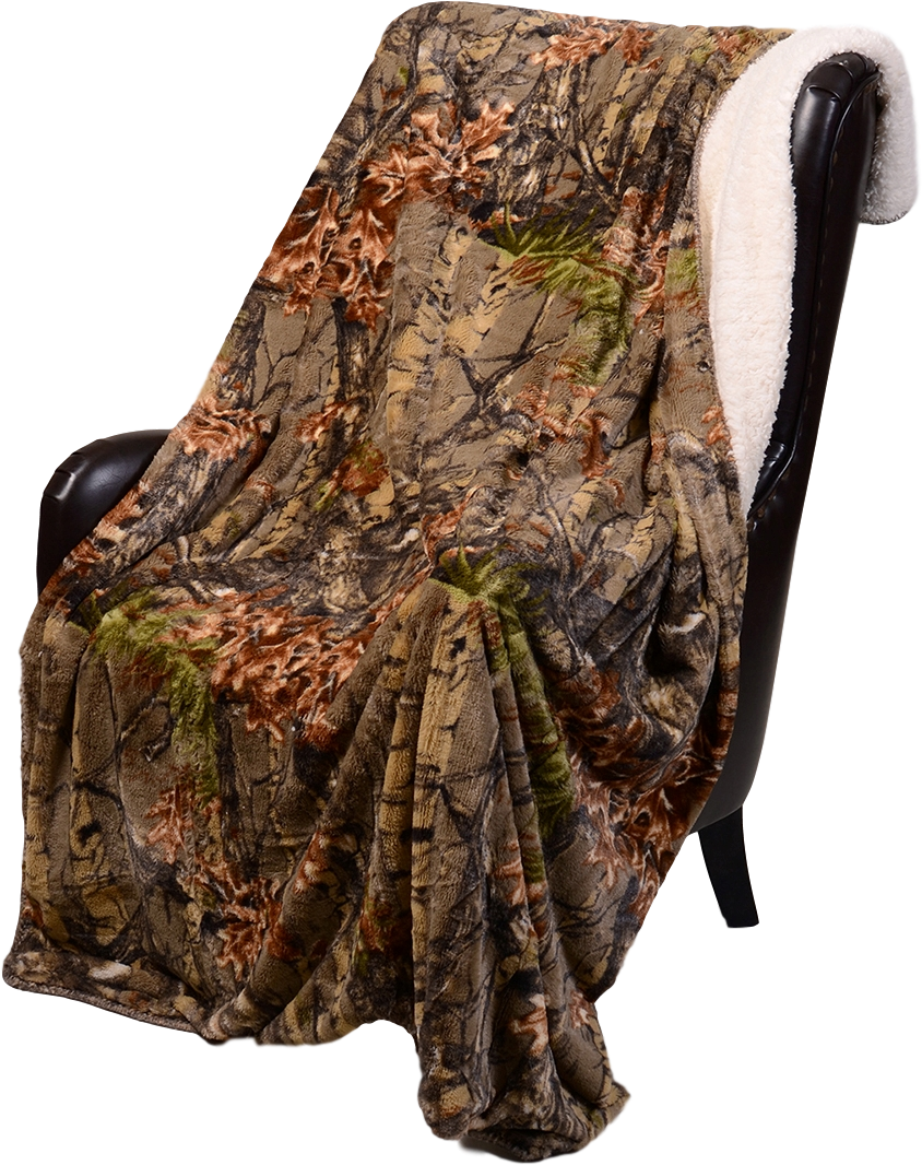 Hunter Camo Sherpa Throw Blanket - Blanket (1000x1250), Png Download
