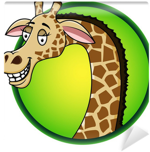 Smiling Cartoon Giraffe (400x400), Png Download