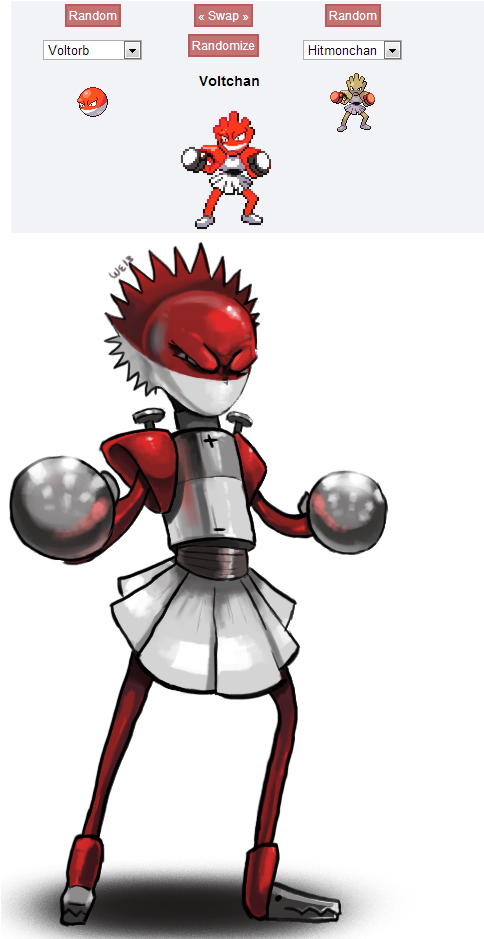 Voltchan Pokemon Fusion By Weepillowcase - Pokemon Fusion Digimon Sprite (500x938), Png Download
