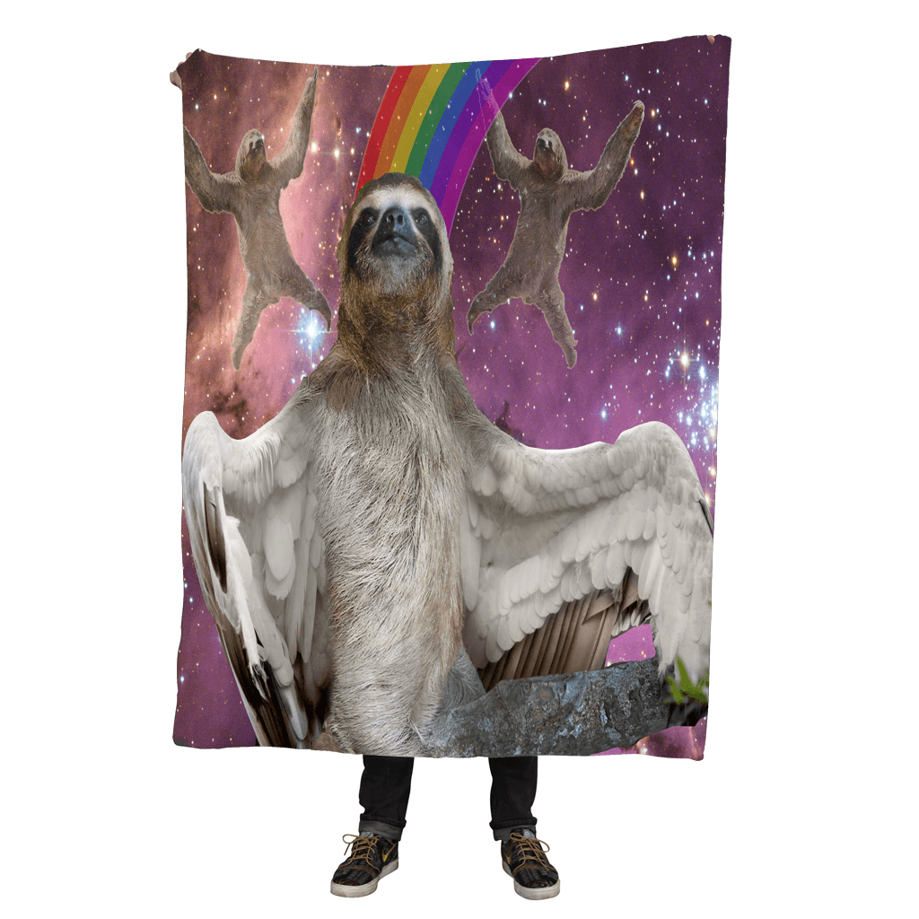 Flying Sloth Throw Blanket - Blanket (1024x1024), Png Download