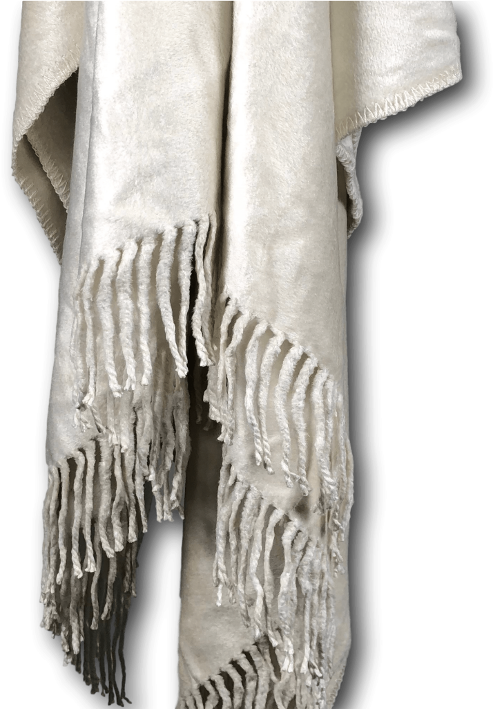 Silk Brushed Blanket Throw Rug Cream Lujo Home - Blanket (1024x1024), Png Download