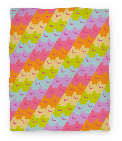 Pastel Rainbow Cats Blanket - Rainbow (484x484), Png Download