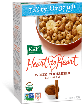 Kashi® Heart To Heart® Warm Cinnamon Oat Cereal - Kashi Heart To Heart Honey Toasted Oat Cereal (340x360), Png Download