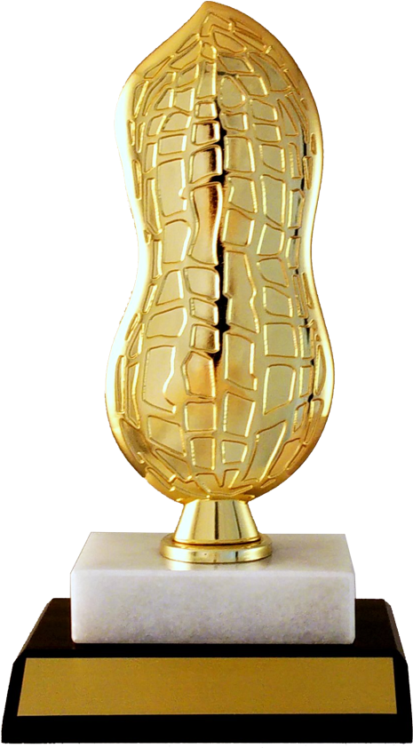 Flat Metal Peanut On Marble And Wooden Base - Marble (484x850), Png Download