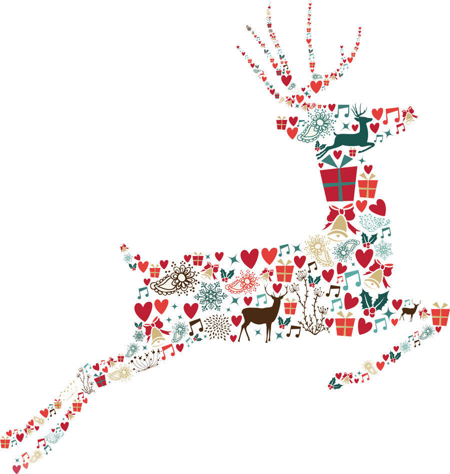 Reindeer/reindeer - Christmas Day (900x949), Png Download