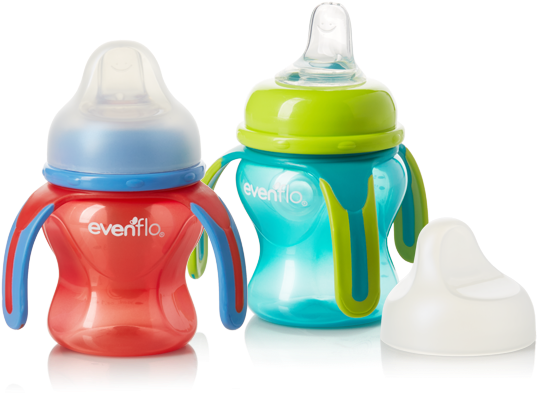 Softflo Traininer Cup 2pkpng - Evenflo Feeding Soft Flo Trainer Cup 2 Piece, Multi (550x550), Png Download