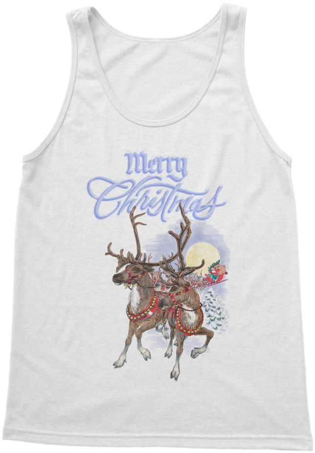 Merry Christmas Deer Tank Top By Inkbeats - Vest (960x960), Png Download