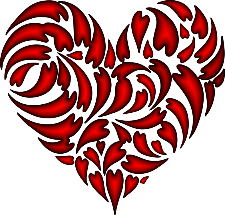 Love Romance Heart Karate Valentine's Day - Abstract Heart Transparent Background (788x750), Png Download
