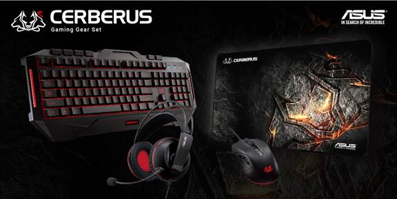 Asus Cerberus Gaming Bundle - Asus Cerberus Gaming Keyboard Keyboard (576x289), Png Download