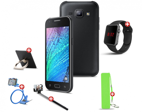 Sale 6 In 1 Bundle Offer, Safari J1 Smartphone , Selfie - Samsung Galaxy J1 - 4 Gb - Galaxy Blue (600x780), Png Download