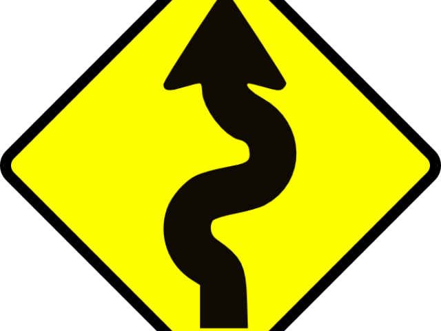 Long Free On Dumielauxepices Net Curvy Road - Direction Changes Due To Construction Sign (640x480), Png Download