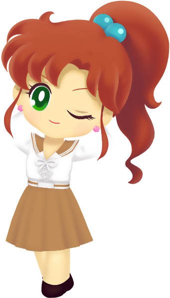 Jupiter Sailordrops Schooluniformwink - Sailor Moon Drops Sailor Jupiter (430x650), Png Download