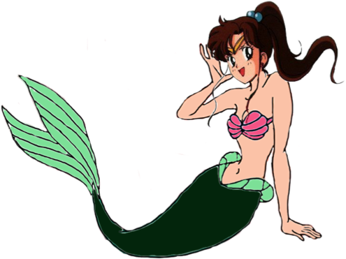 Mermaid Sailor Jupiter - Sailor Moon Jupiter (495x371), Png Download