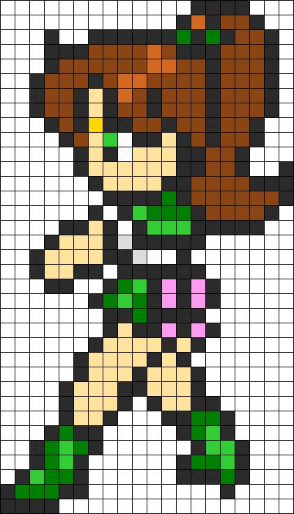 Sailor Jupiter Perler Bead Pattern / Bead Sprite - Sailor Moon Perler Beads Patterns (421x736), Png Download