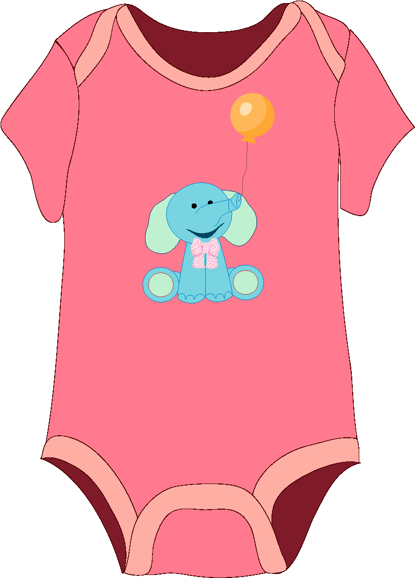 Cartoon Cute Baby Onesies Elements - Infant (1772x1378), Png Download