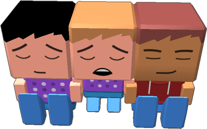 Rare Faces 2 Blocksters And 1 Small Blockster - Illustration (768x768), Png Download