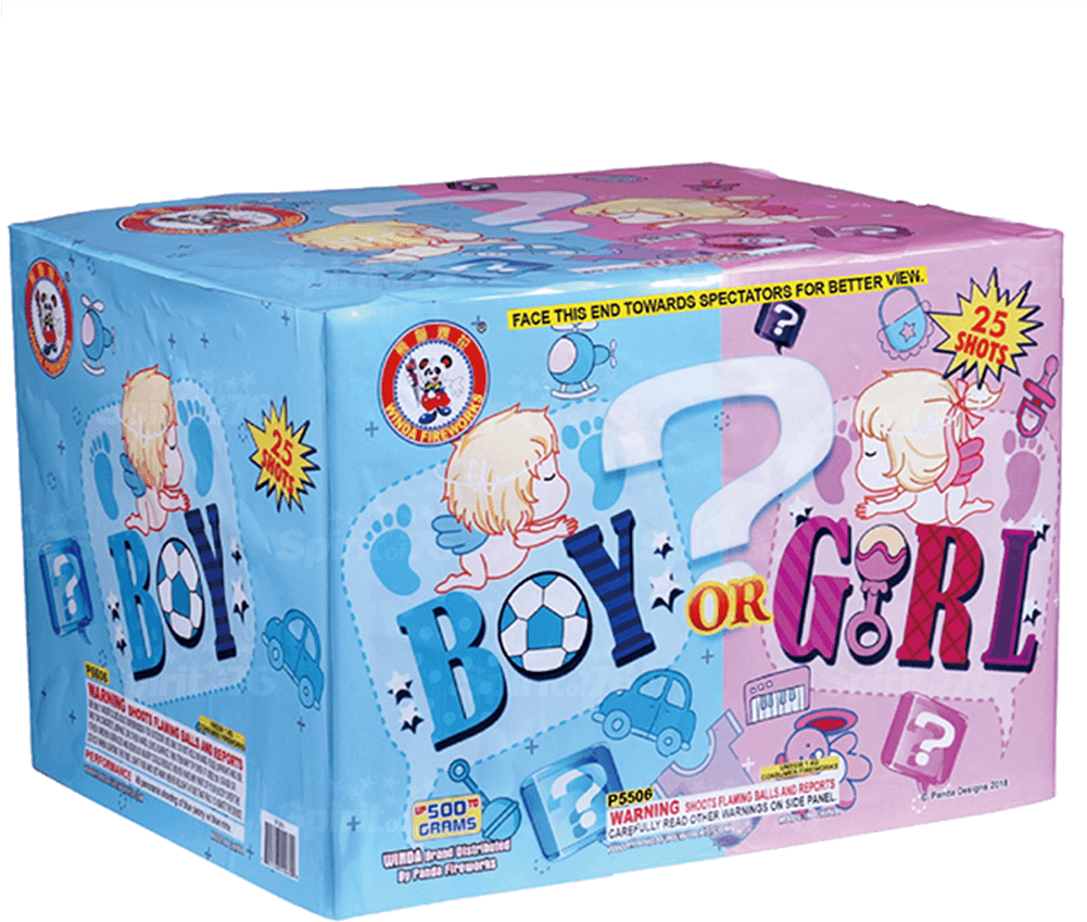 Boy Or Girl Gender Reveal Fireworks (1000x1000), Png Download