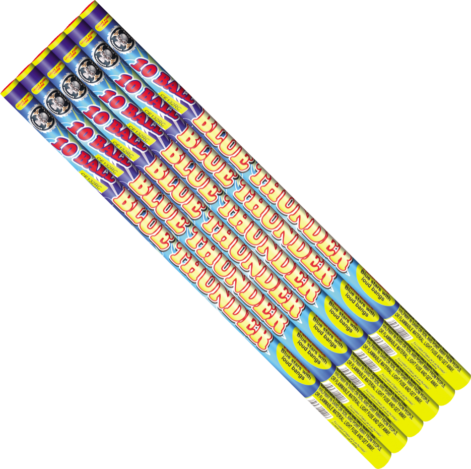 Blue Thunder - 10 Shots - Aah Fireworks (935x930), Png Download