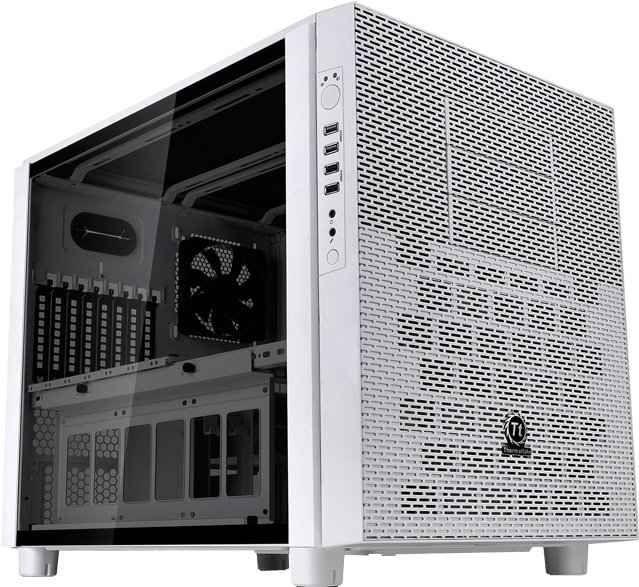 Core X5 Tempered Glass Snow Edition, No Psu, E-atx, - Thermaltake Itx (700x700), Png Download