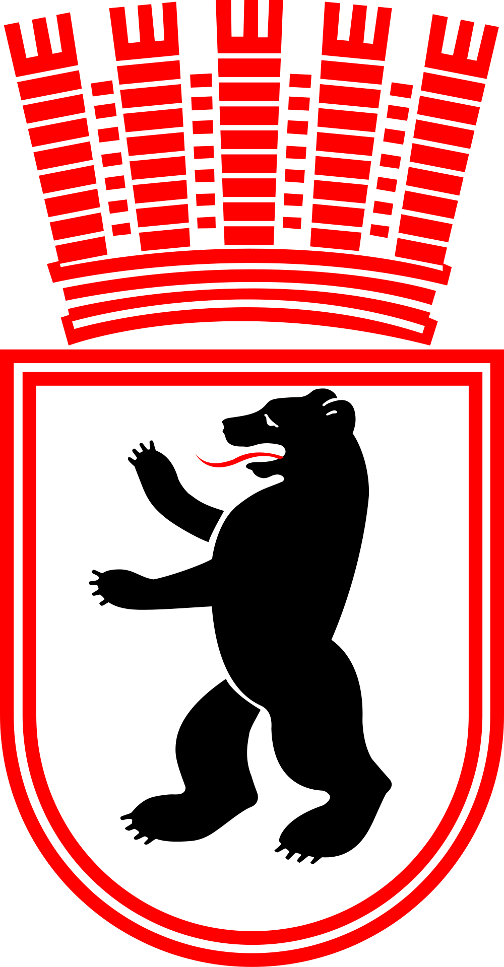 Dasohr - East Berlin Coat Of Arms (1000x1920), Png Download