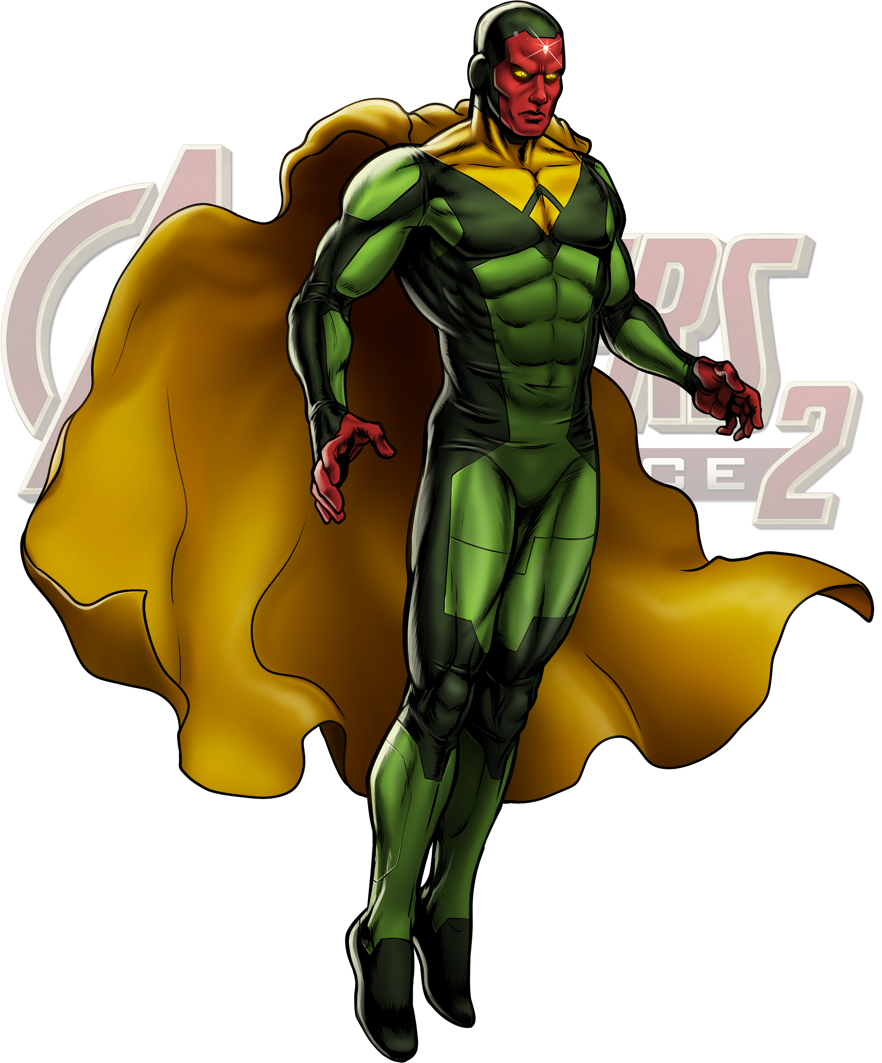 Icon Vision - Vision Marvel Comic Png (2845x3500), Png Download