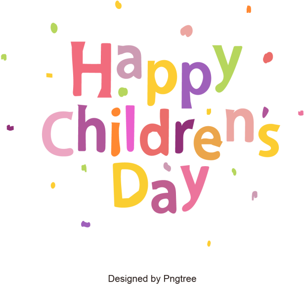 Happy Children' S Day Color Font Design, Happy Children's - Happy Children Day Transparent (640x640), Png Download