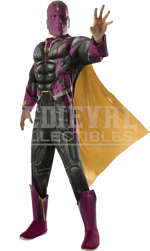 Adult Marvel Civil War Deluxe Vision Costume - Vision Costume (850x850), Png Download