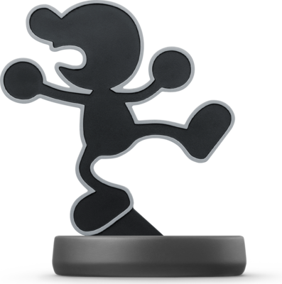 Game & Watch Amiibo Figure - Mr Game & Watch (397x400), Png Download