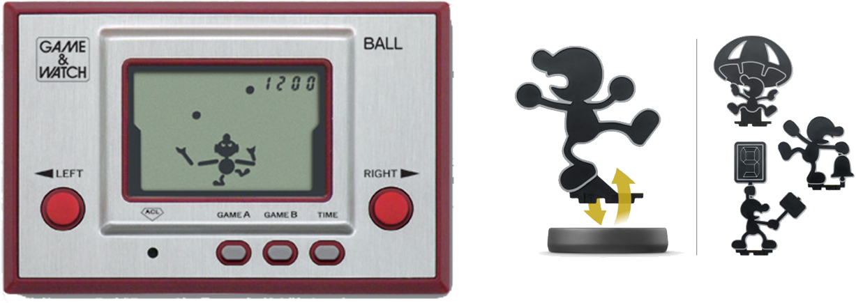 Mr Game And Watch Amiibo - Nintendo Amiibo Mr. Game & Watch (wii U) (1280x545), Png Download