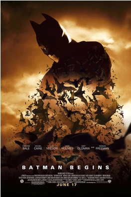 For Sale - Batman Begins Movie Poster (393x393), Png Download
