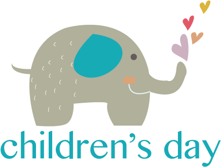Children's Day Elephant Clipart - Eq Childrens Day (506x386), Png Download
