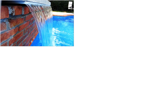 2' N/w Waterfall, 6" Grey Lip, Back Feed C/w Rock Trap - Swimming Pool (500x500), Png Download