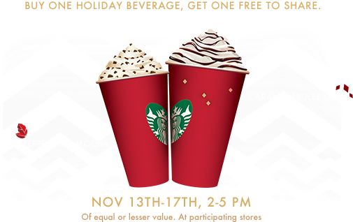 Starbucks - Starbucks Holiday Drinks Png (640x340), Png Download