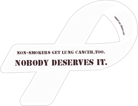 Non-smokers Get Lung Cancer,too - Non Smokers Lung Cancer Symbol (455x350), Png Download
