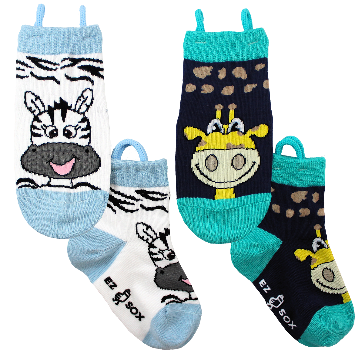 Zebra & Giraffe Socks - Sock (1200x1200), Png Download