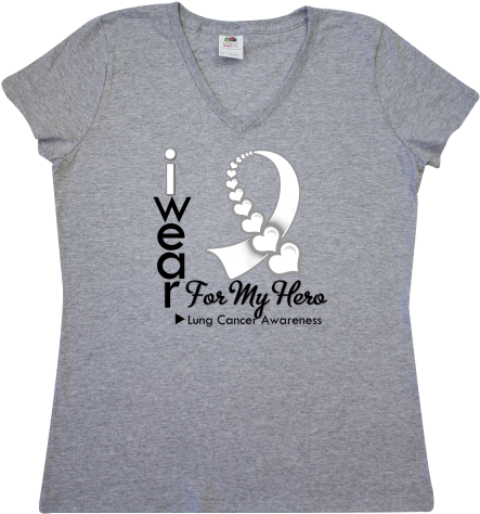 Lung Cancer I Wear A Ribbon Women's V Neck T Shirt - Colon Cancer Hero Ribbon Oval Ornament (480x480), Png Download