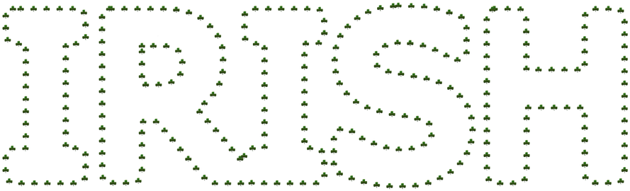 Irish Ireland Word-art Shamrock Message Fo - Circle (961x340), Png Download