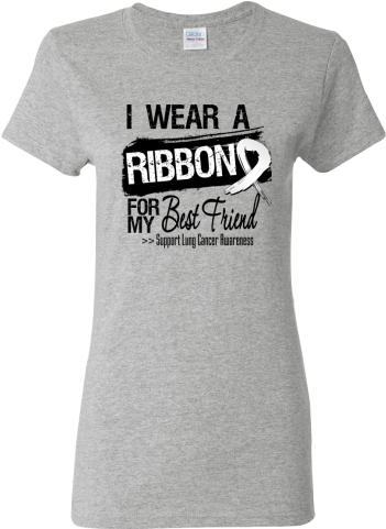 I Wear A Lung Cancer Ribbon For My Best Friend Shirts, - Mom Lung Cancer Ornament (round) (480x480), Png Download