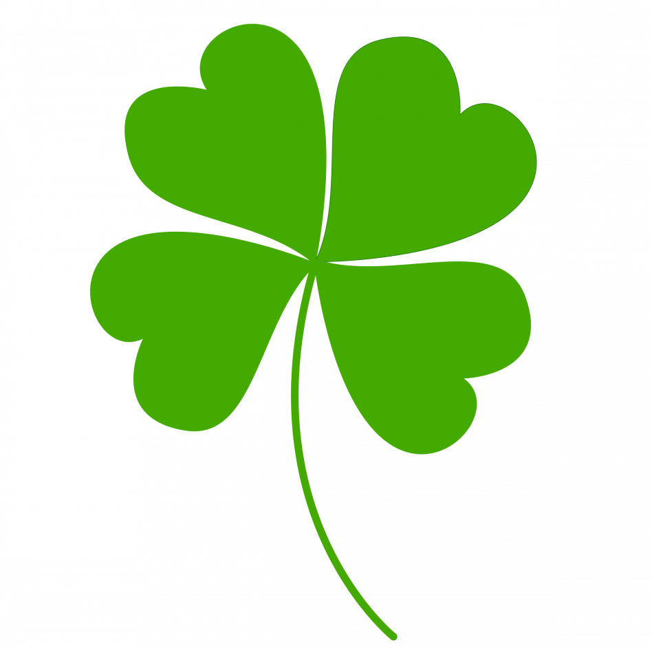 Clover Clipart Printable - 4 Leaf Clover Png (948x948), Png Download