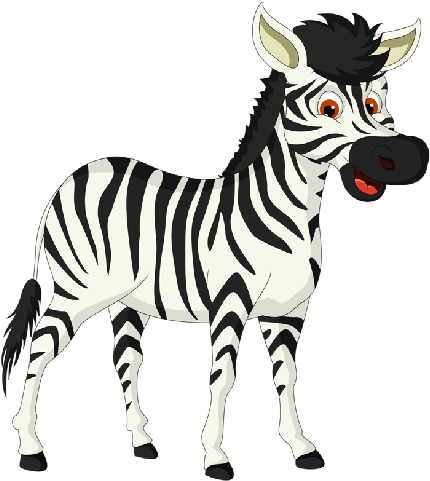 Pin Cute Baby Zebra Clipart - Dibujos Animados De La Fauna (500x500), Png Download
