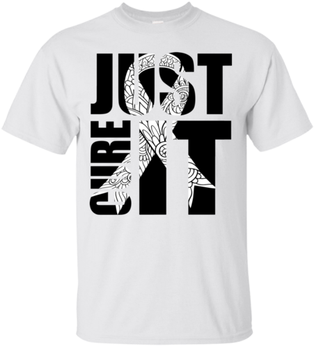 Just Cure It Lung Cancer Awareness Ribbon T-shirt - Boys Cancer Awareness Shirts (500x500), Png Download