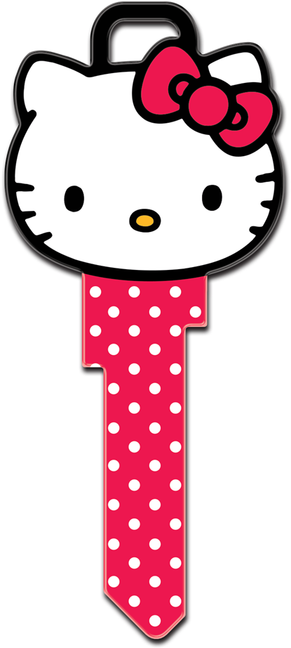 Sr11-kw1 Hello Kitty Head Shape House Keyblank [kw1 - Hello Kitty Key (500x1000), Png Download