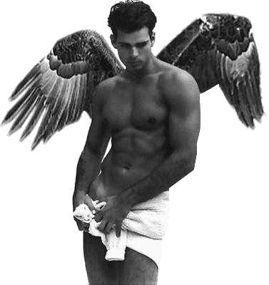 Angels Men - Guardian Angel Male Sexy (377x400), Png Download