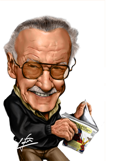 I Didn't Draw The Book Cover, It Was An Image Manipulation - Caricature Of Stan Lee (400x566), Png Download