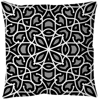 Abstract Grey Filigree Ornament, Seamless Lace Pattern - Ornament (400x400), Png Download