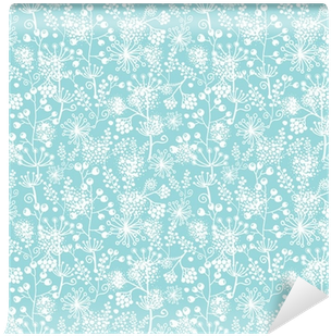 Vector Blue And White Lace Garden Plants Seamless Pattern - Canvas (400x400), Png Download