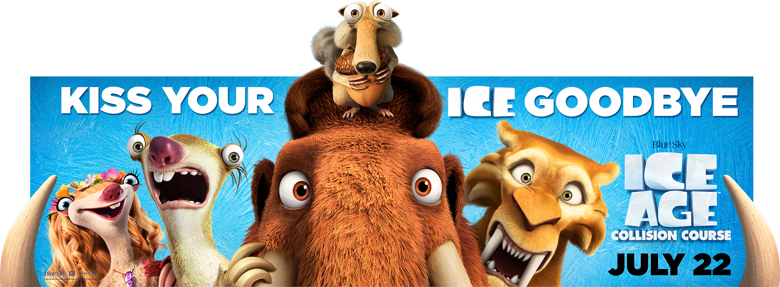 Collision Course - Ice Age: Collision Course (2500x922), Png Download