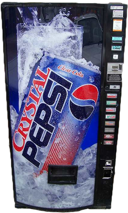 Crystal Pepsi Vending Machine - Crystal Pepsi 4 P (468x716), Png Download
