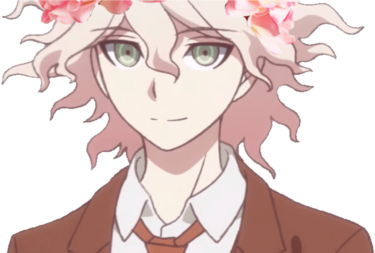 Komaeda Flower Crown Icon By Themisslittledevil On - Nagito Komaeda Hopes Peak (1368x855), Png Download
